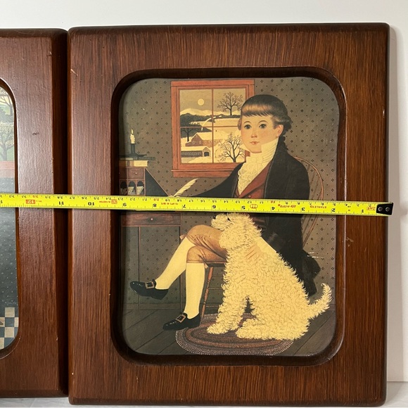 VTG Charles Wysocki Wood Framed Cardboard Backed Prints (?) Primitive - Picture 11 of 16